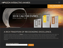 Tablet Screenshot of horizoninteractiveawards.com